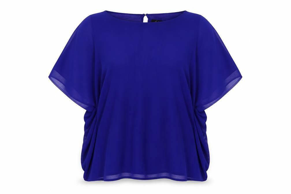 Womens UK Size 14 JD Williams Blue Tunic Blouse
