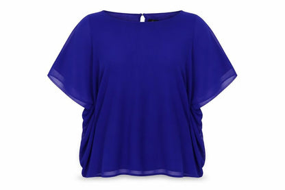 Womens UK Size 14 JD Williams Blue Tunic Blouse