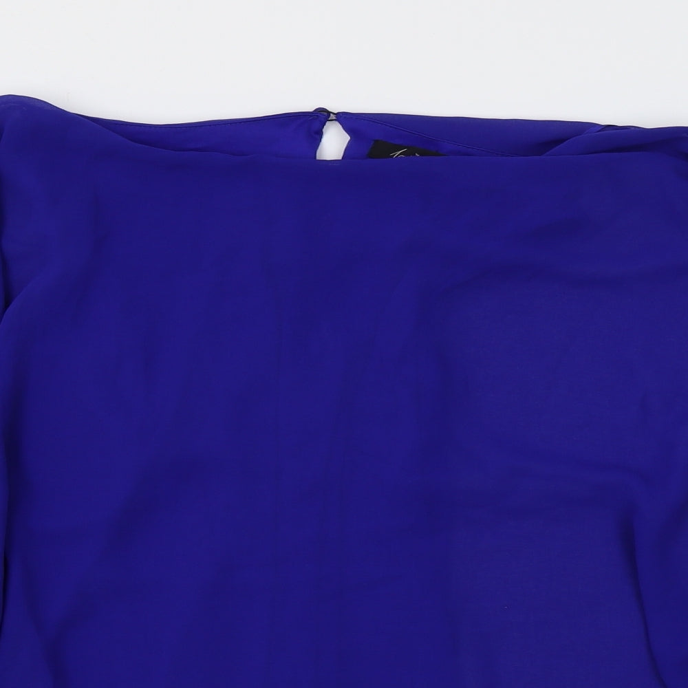 Womens UK Size 14 JD Williams Blue Tunic Blouse