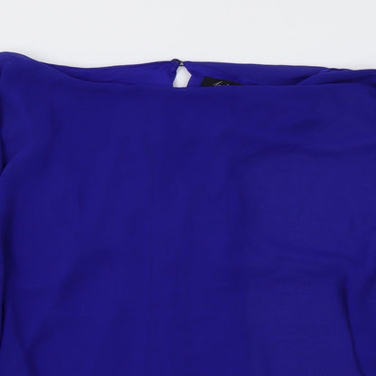 Womens UK Size 14 JD Williams Blue Tunic Blouse