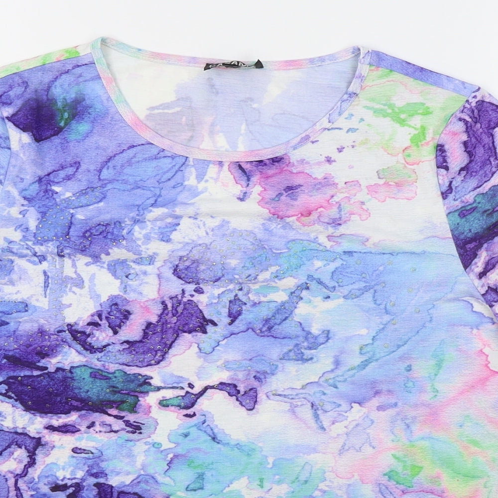 Womens UK Size S Casamia Multicoloured Basic T-Shirt
