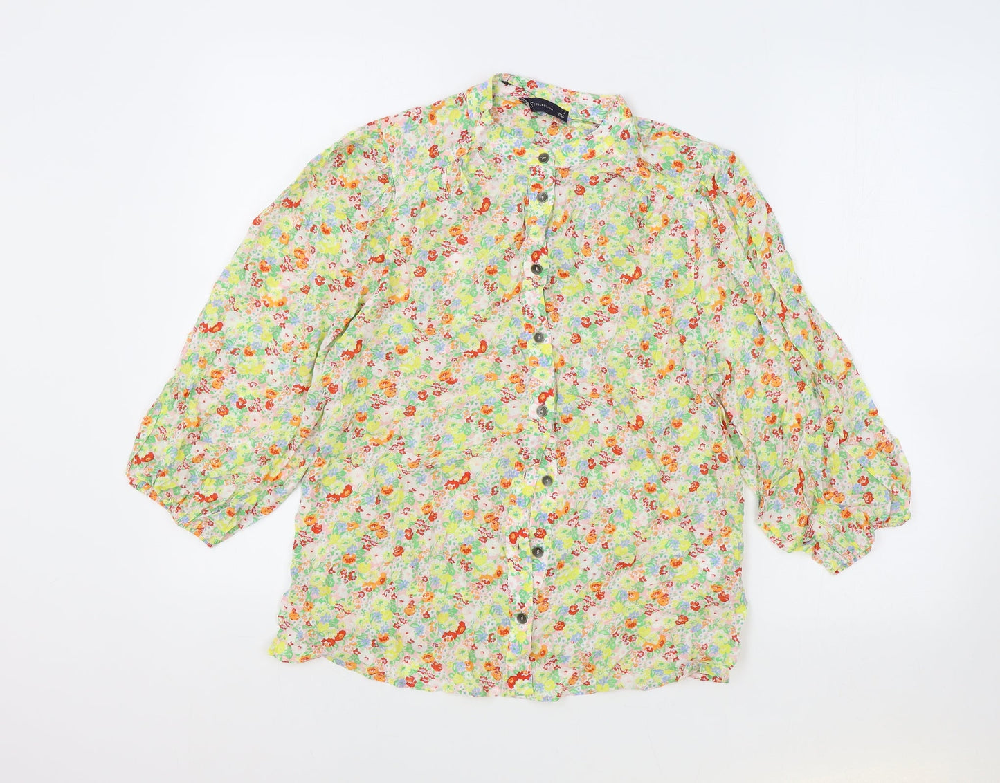 Womens UK Size 8 Marks and Spencer Yellow Basic Blouse