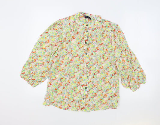 Womens UK Size 8 Marks and Spencer Yellow Basic Blouse