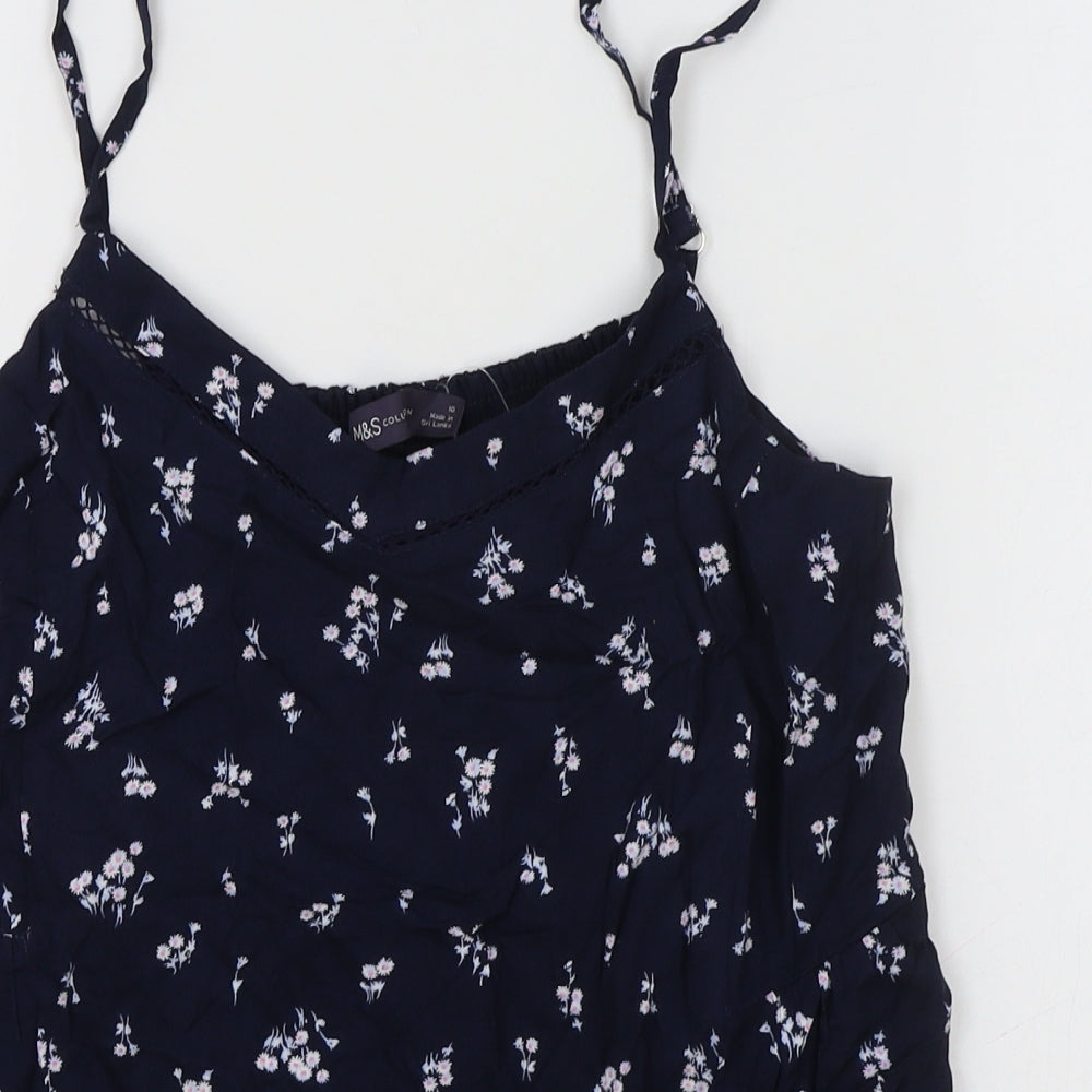 Womens UK Size 10 Marks and Spencer Blue Camisole Tank