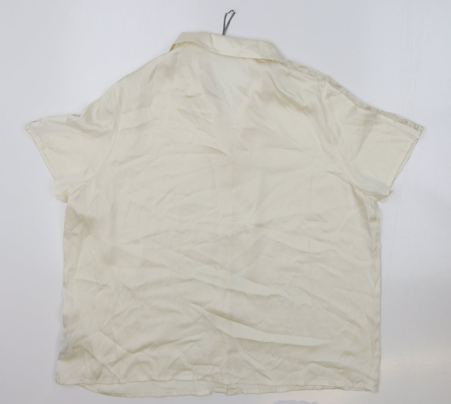 Womens UK Size 20 Marks and Spencer Ivory Basic Button-Up