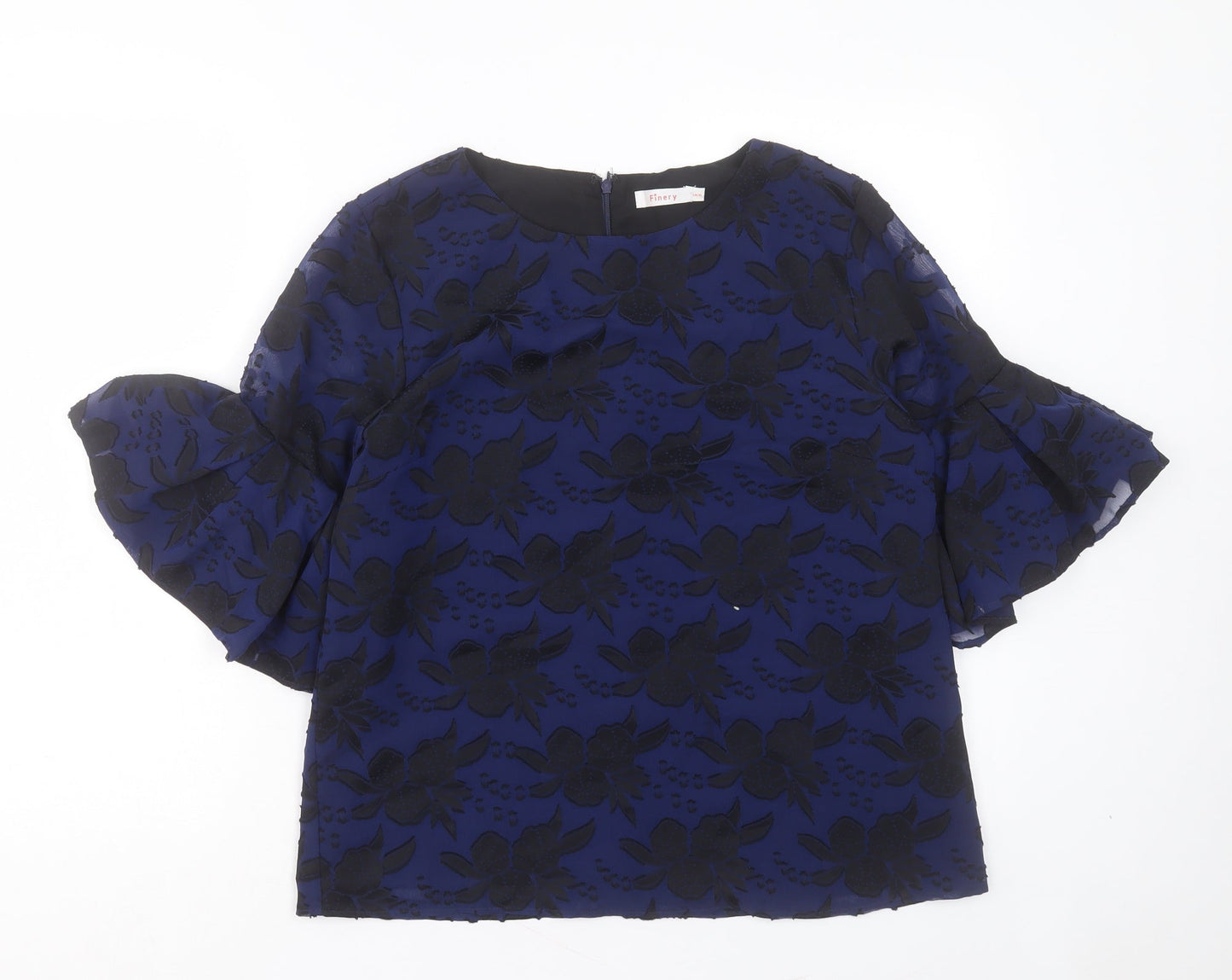 Womens UK Size 10 Finery Blue Basic Blouse