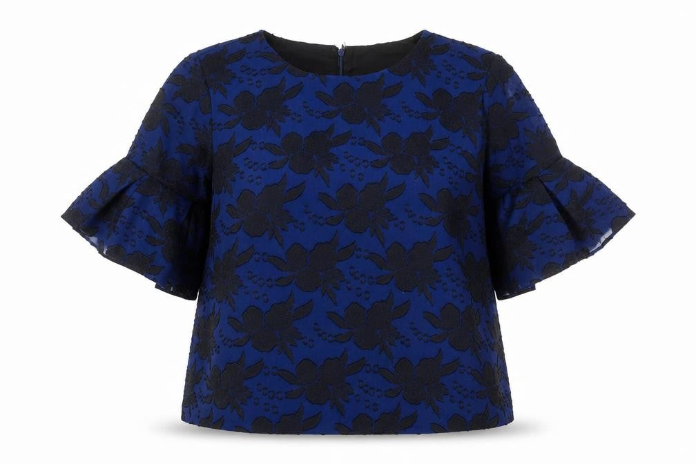 Womens UK Size 10 Finery Blue Basic Blouse