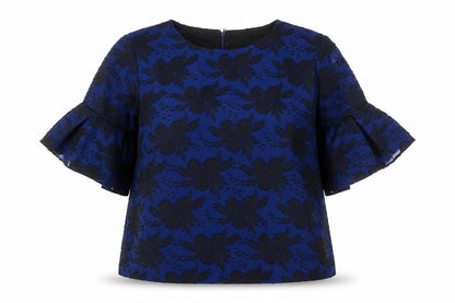 Womens UK Size 10 Finery Blue Basic Blouse
