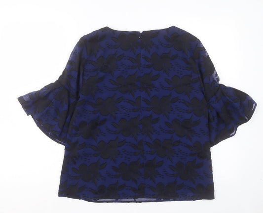 Womens UK Size 10 Finery Blue Basic Blouse