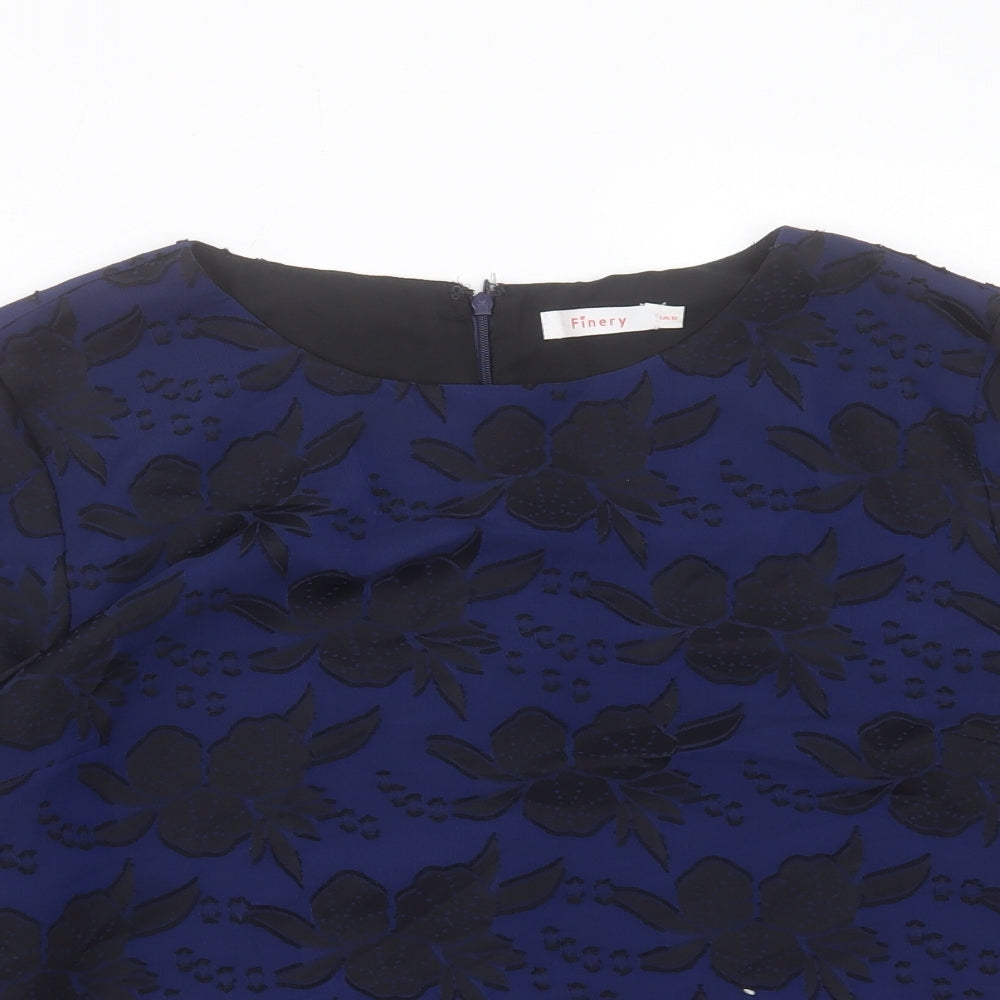Womens UK Size 10 Finery Blue Basic Blouse