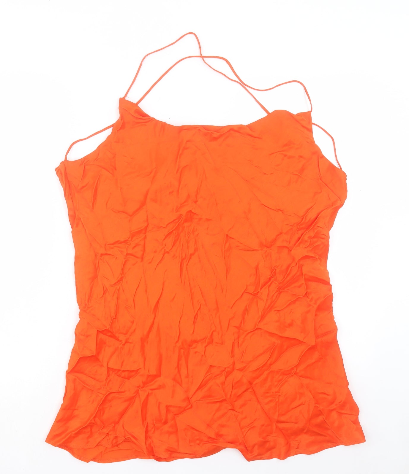 Womens UK Size 2XL Zara Orange Basic Tank
