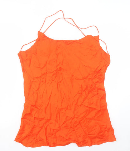 Womens UK Size 2XL Zara Orange Basic Tank