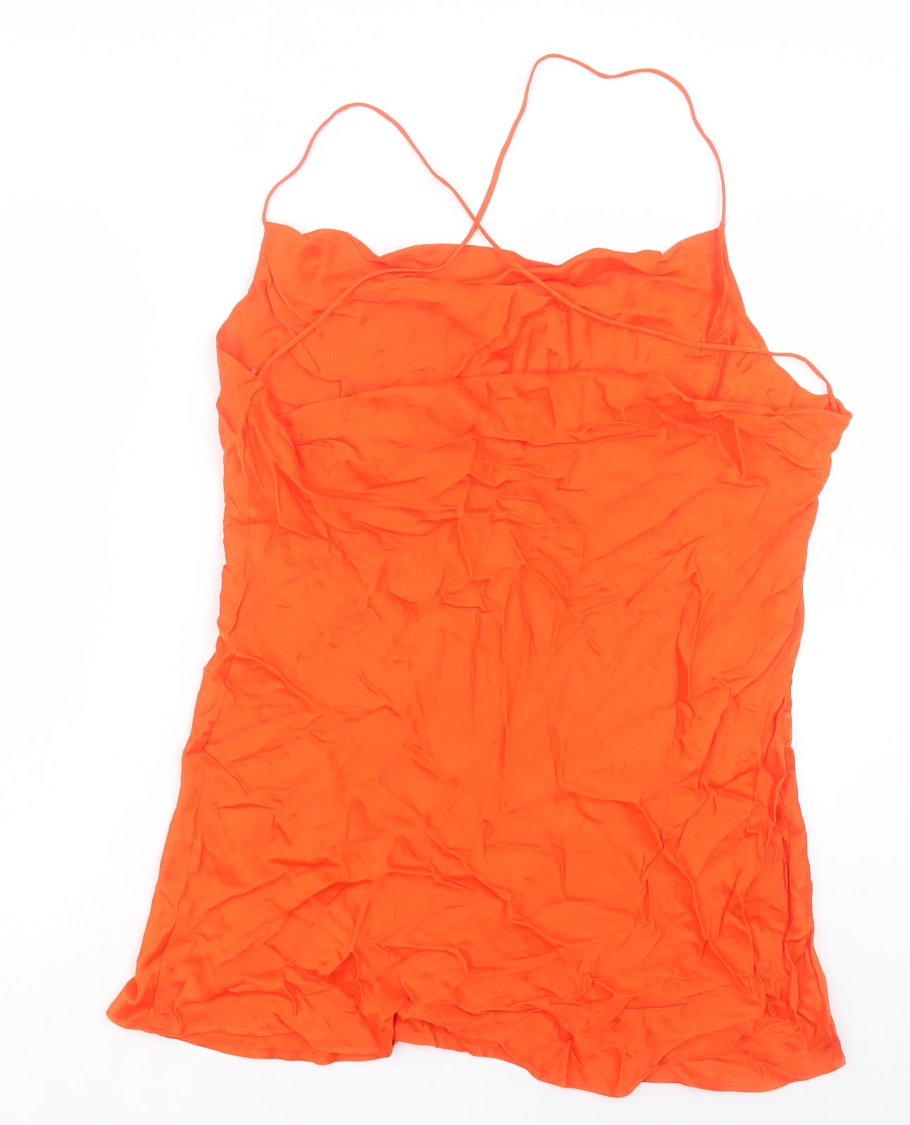 Womens UK Size 2XL Zara Orange Basic Tank