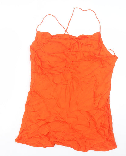 Womens UK Size 2XL Zara Orange Basic Tank