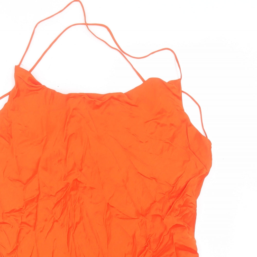 Womens UK Size 2XL Zara Orange Basic Tank