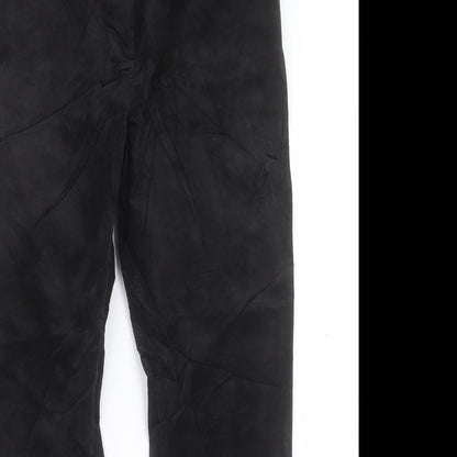 Marks and Spencer Womens Black Cotton Straight Jeans Size 34 in L28 in Regular Button