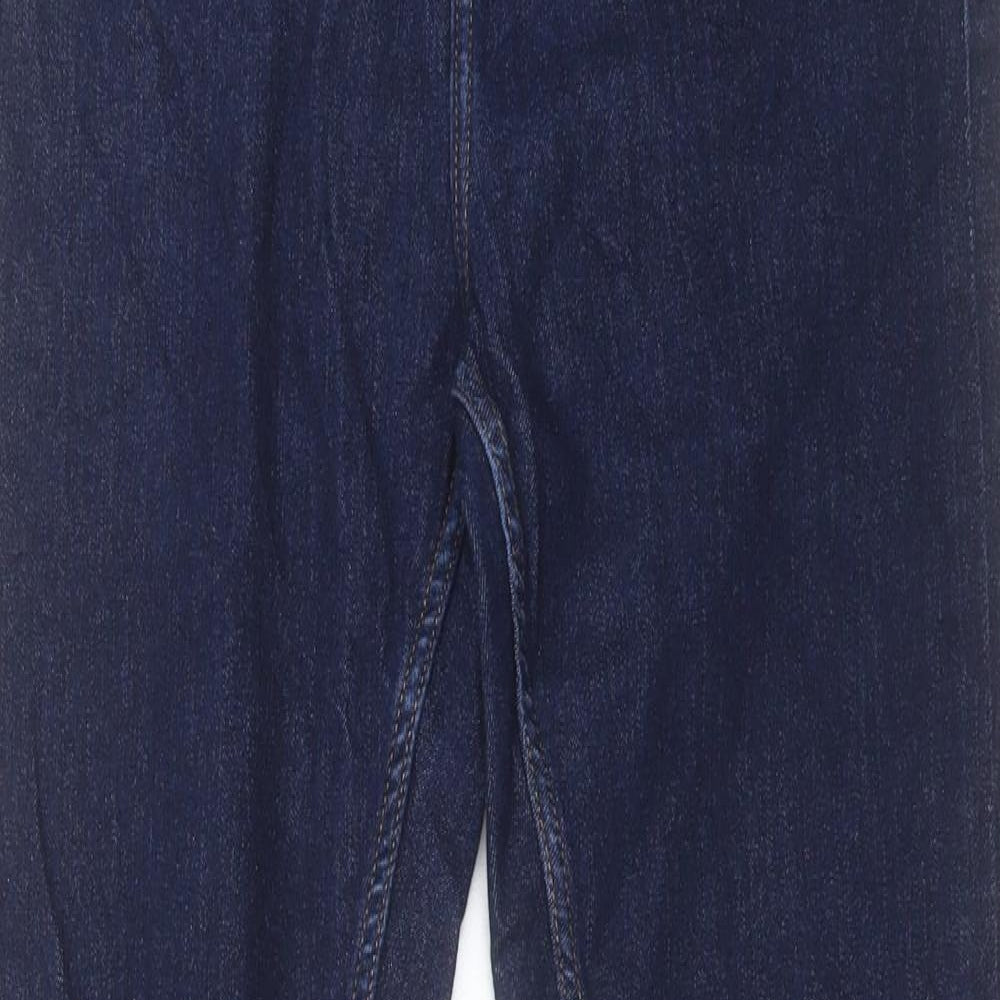 Marks and Spencer Womens Blue Cotton Skinny Jeans Size 10 L31 in Regular Button