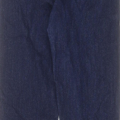 Marks and Spencer Womens Blue Cotton Skinny Jeans Size 10 L31 in Regular Button