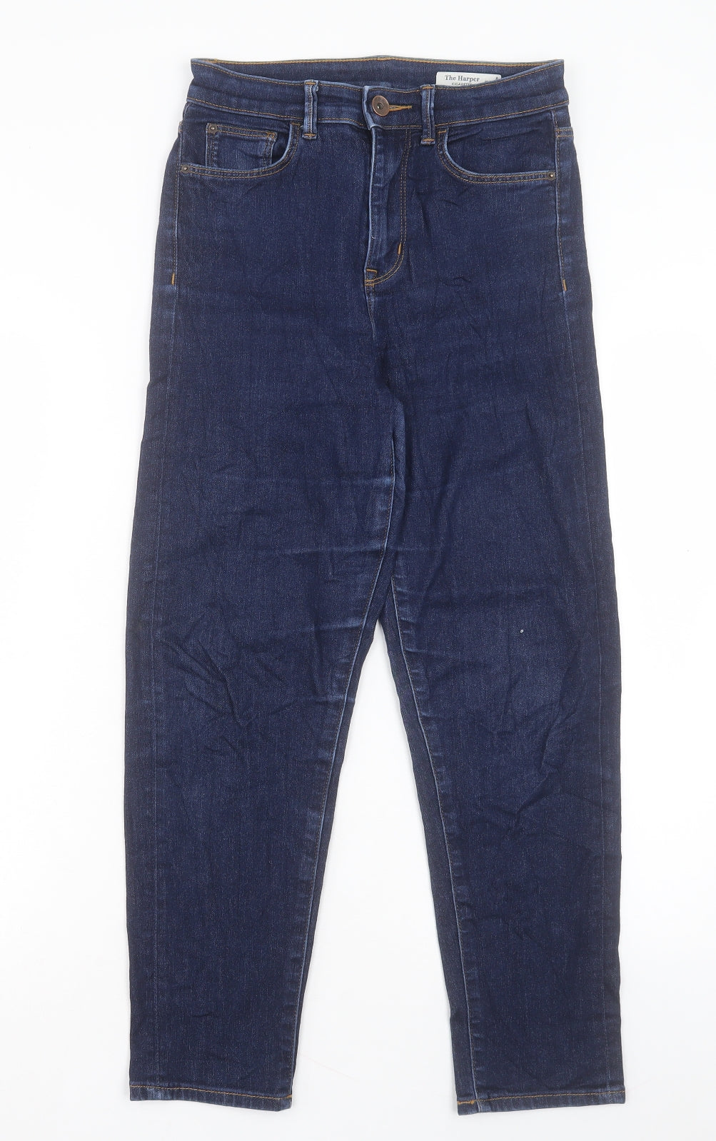 Womens UK Size 8 Marks and Spencer Regular Fit Straight Blue Jeans