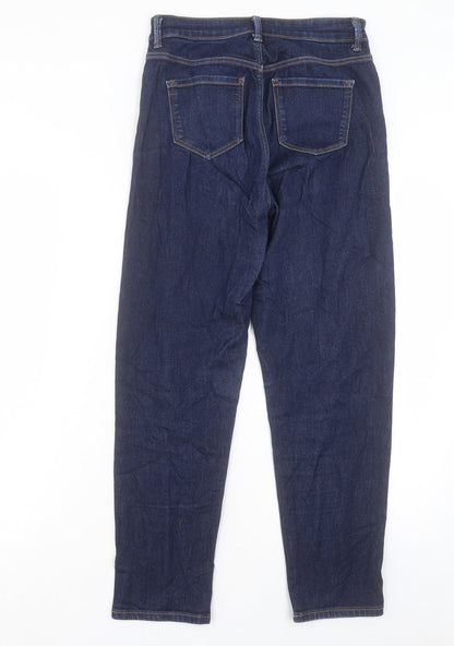 Womens UK Size 8 Marks and Spencer Regular Fit Straight Blue Jeans