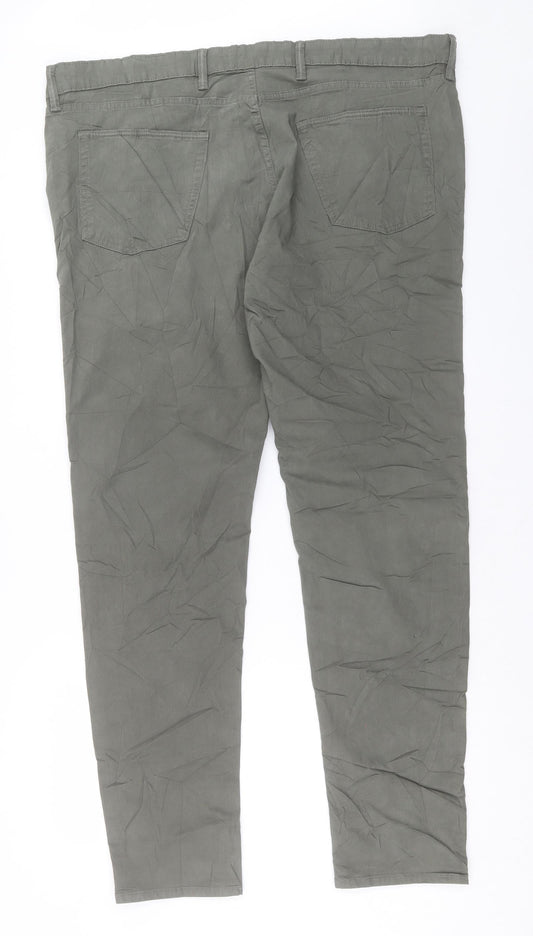 Marks and Spencer Mens Green Cotton Skinny Jeans Size 44 in L33 in Regular Button - Long Leg