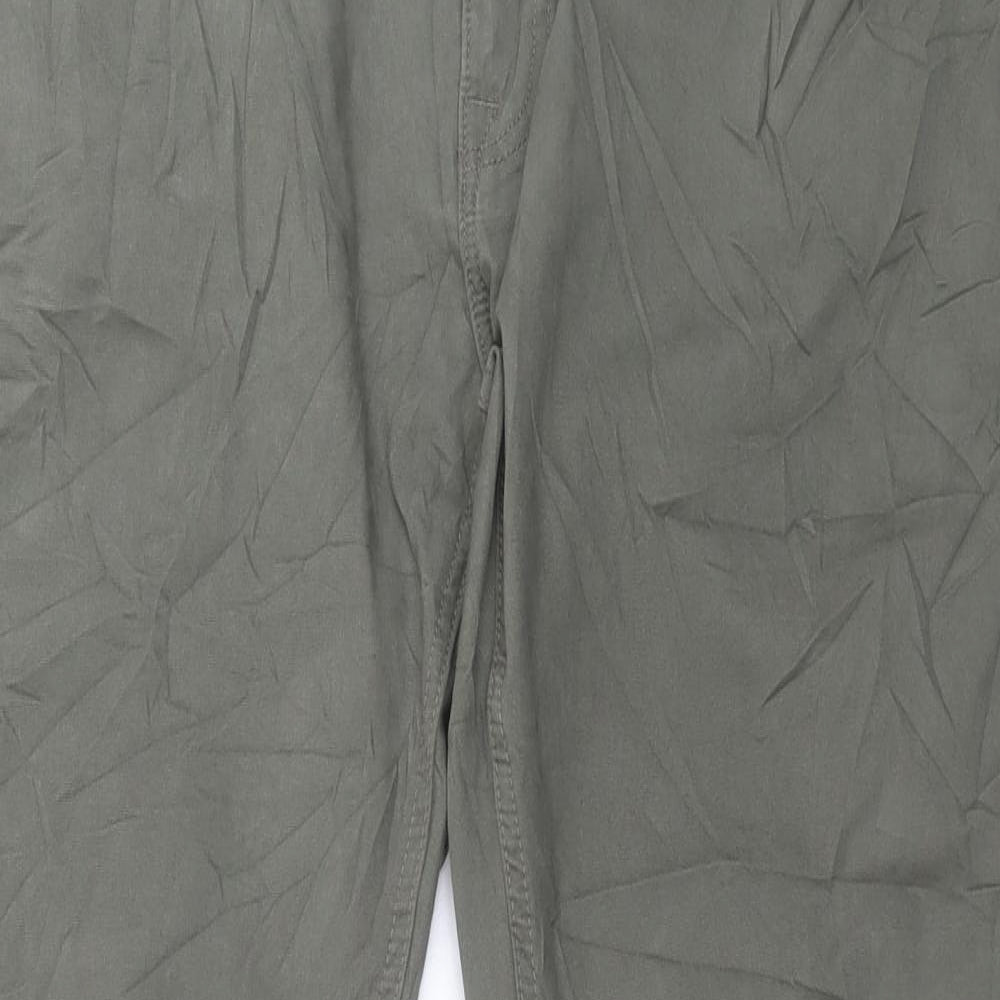 Marks and Spencer Mens Green Cotton Skinny Jeans Size 44 in L33 in Regular Button - Long Leg