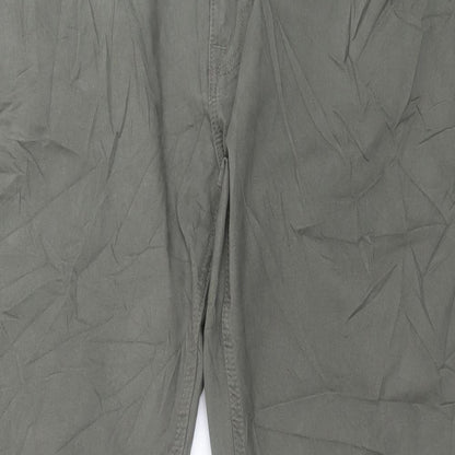 Marks and Spencer Mens Green Cotton Skinny Jeans Size 44 in L33 in Regular Button - Long Leg