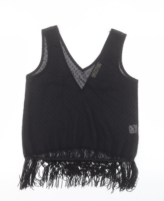 Womens UK Size S Urban renewal Black Camisole Tank