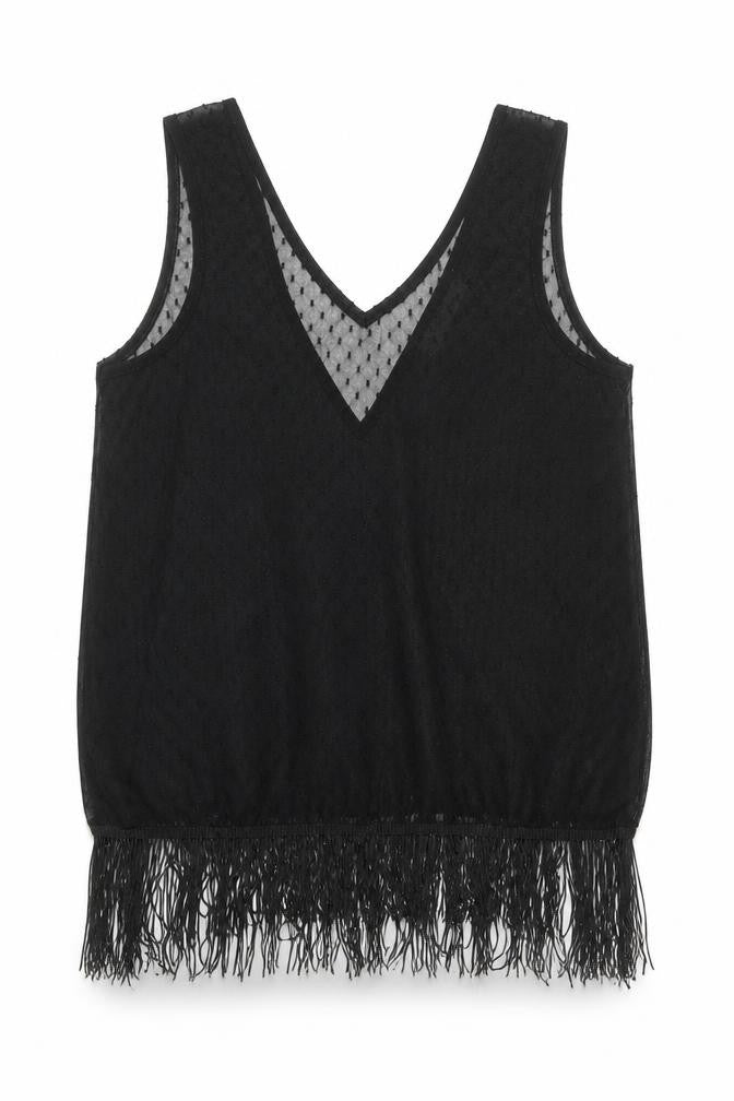 Womens UK Size S Urban renewal Black Camisole Tank