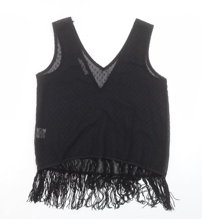 Womens UK Size S Urban renewal Black Camisole Tank