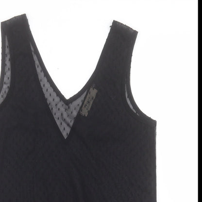 Womens UK Size S Urban renewal Black Camisole Tank