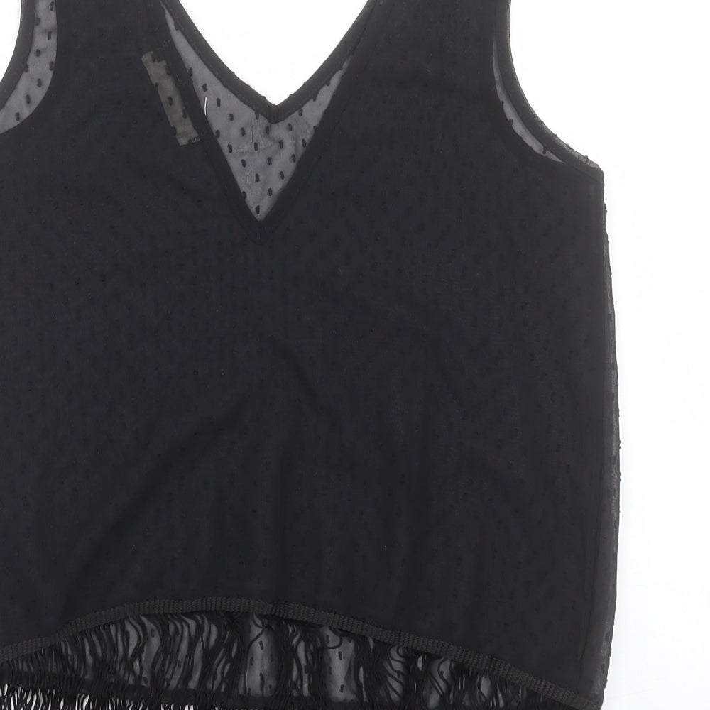 Womens UK Size S Urban renewal Black Camisole Tank