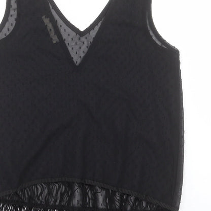Womens UK Size S Urban renewal Black Camisole Tank