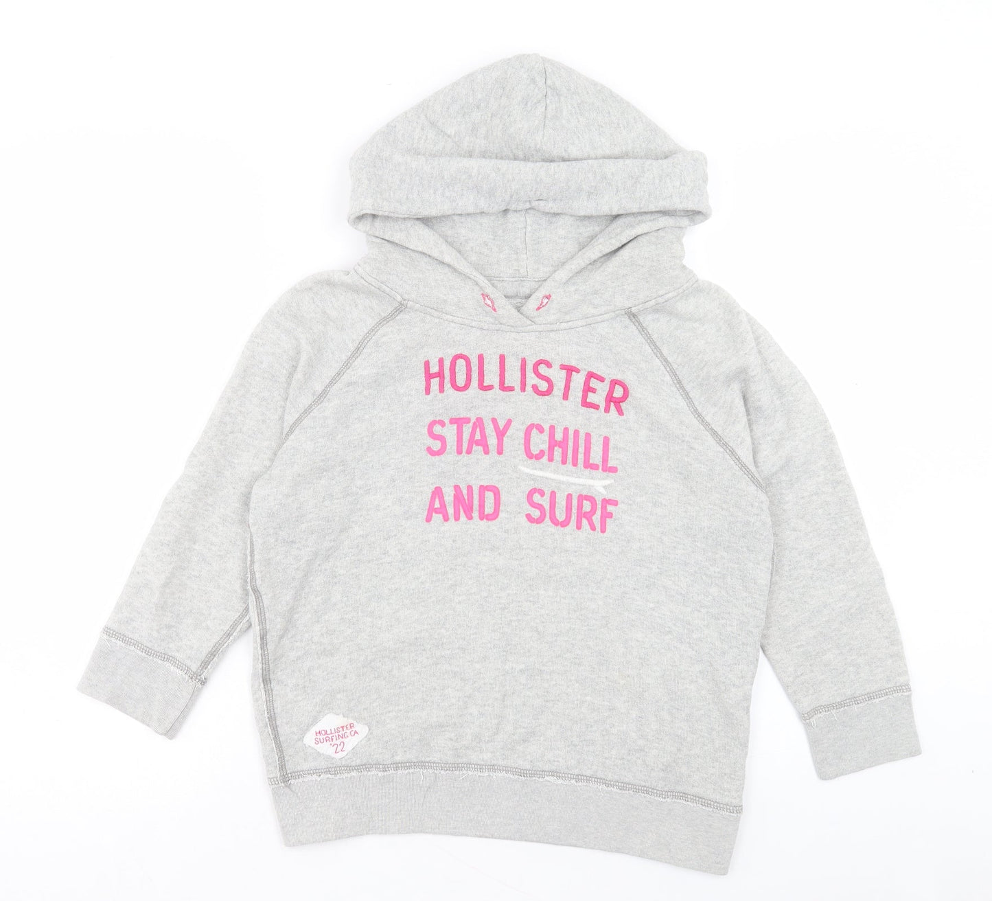Hollister Womens Grey Cotton Pullover Hoodie Size XS Pullover