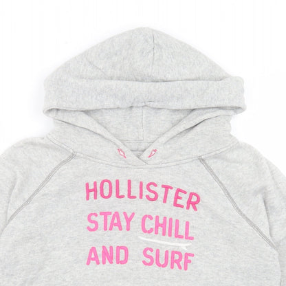 Hollister Womens Grey Cotton Pullover Hoodie Size XS Pullover