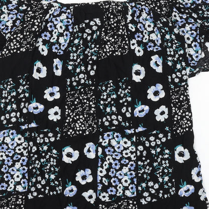 Womens UK Size 10 Dorothy Perkins Black Basic Blouse