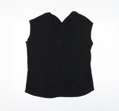 Womens UK Size M Zara Black Basic Blouse
