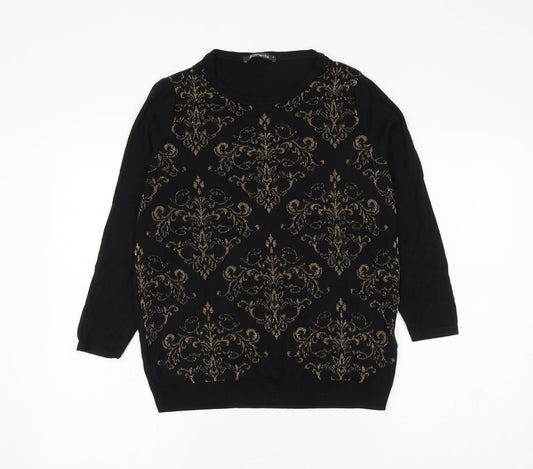 Womens UK Size S Bonmarché Black Pullover Jumper