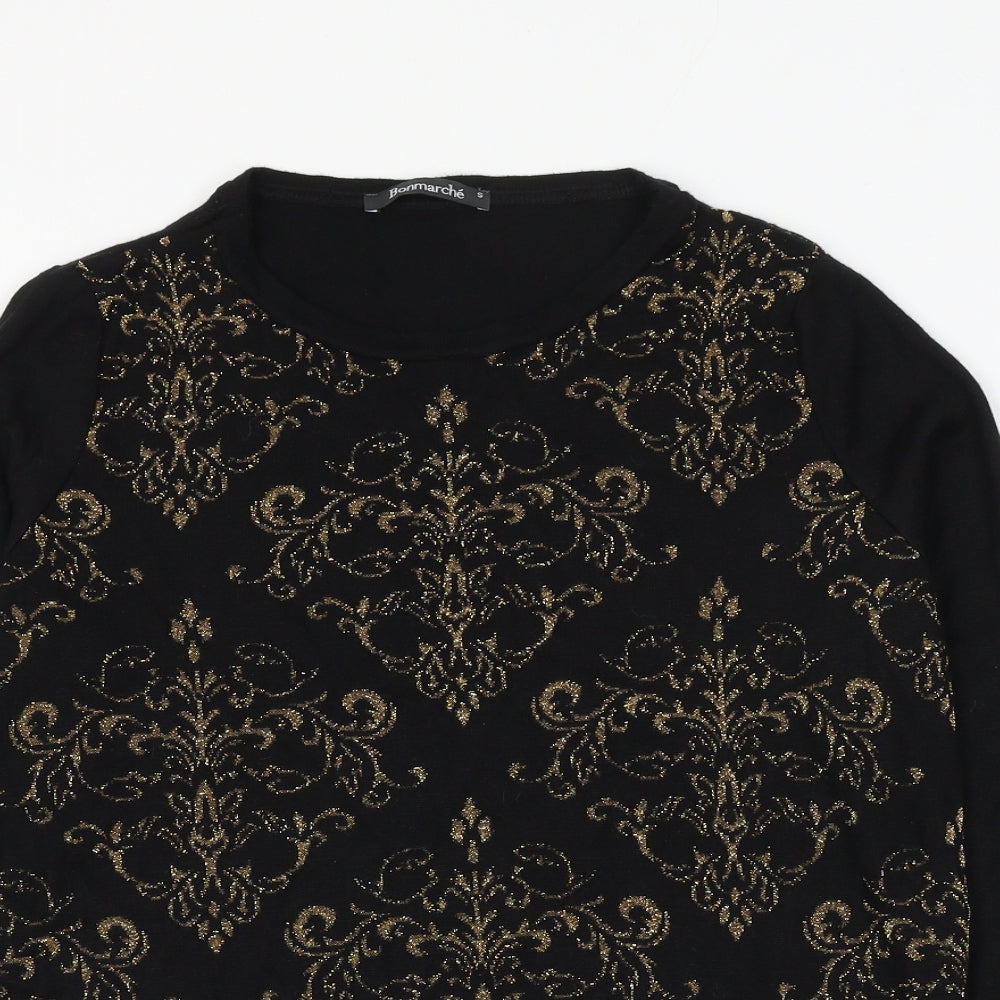 Womens UK Size S Bonmarché Black Pullover Jumper