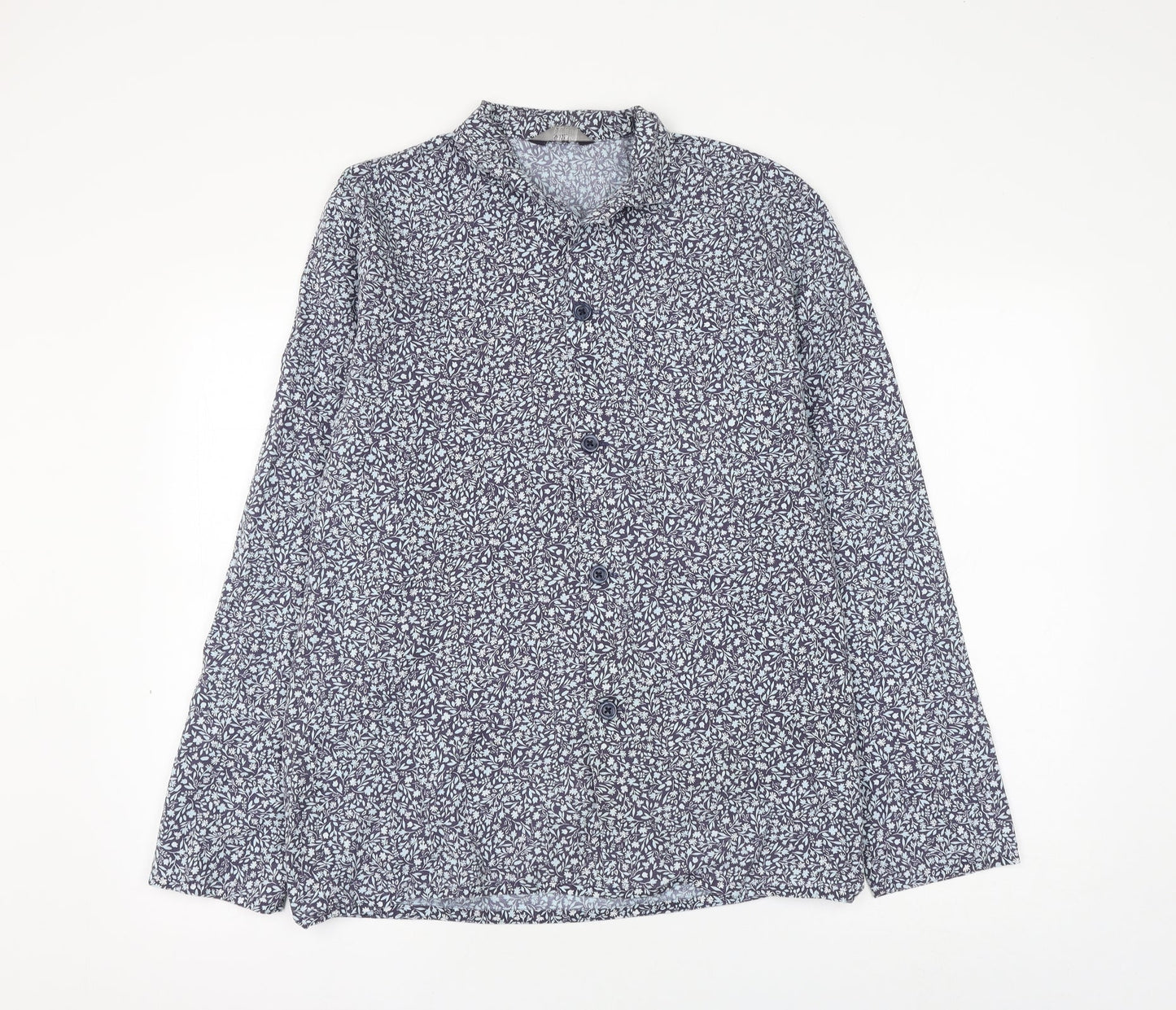 Womens UK Size S Marks and Spencer Blue Basic Button-Up