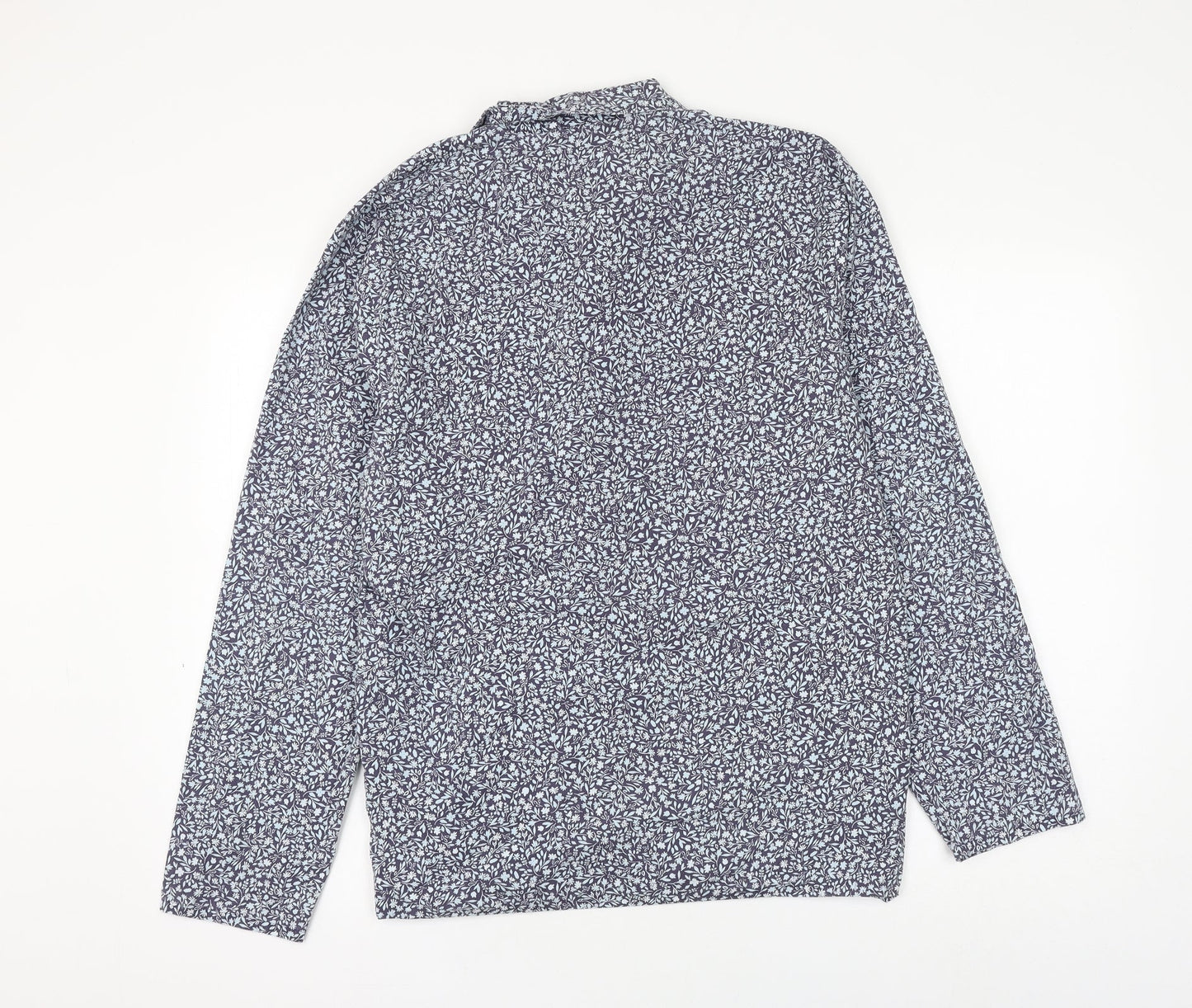 Womens UK Size S Marks and Spencer Blue Basic Button-Up
