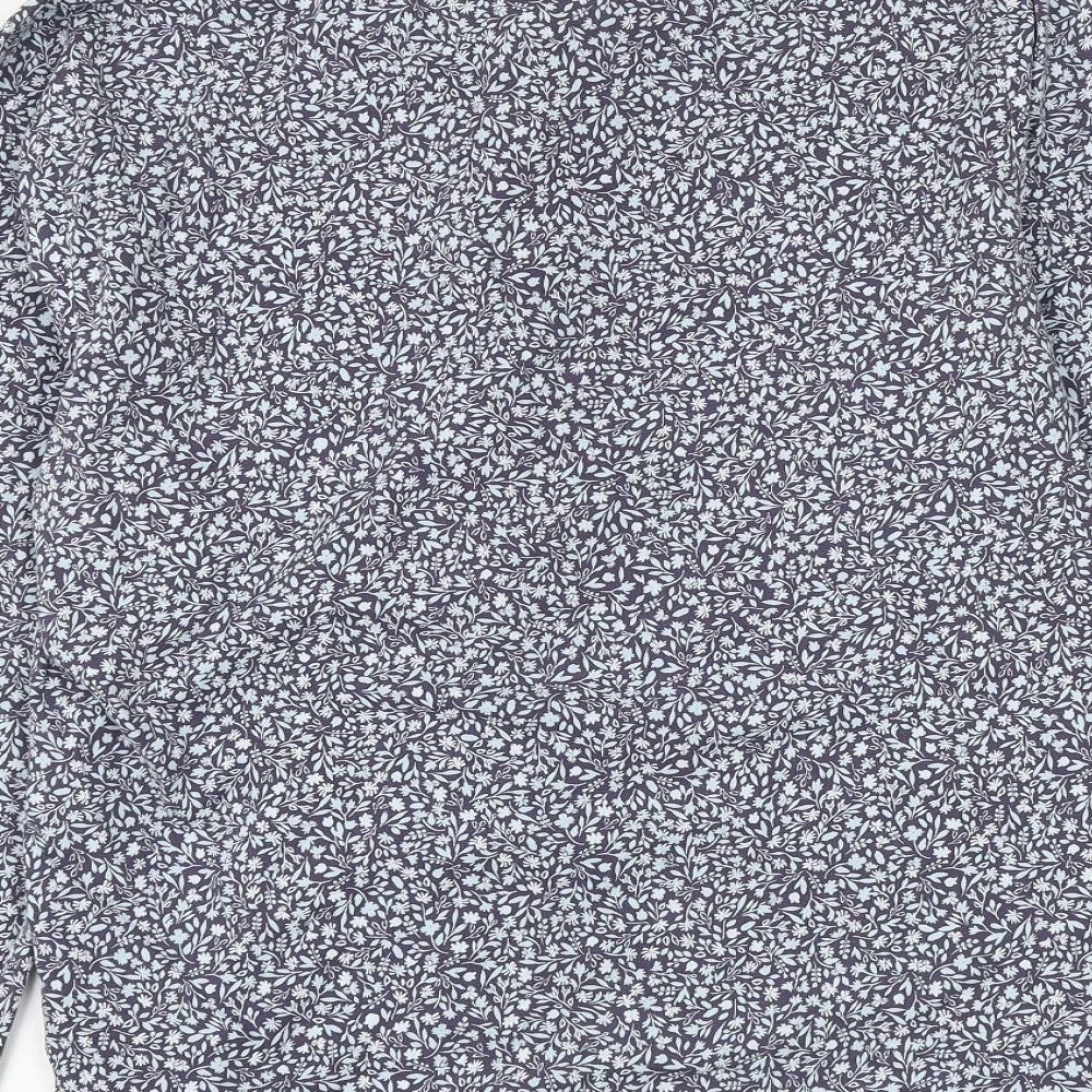 Womens UK Size S Marks and Spencer Blue Basic Button-Up