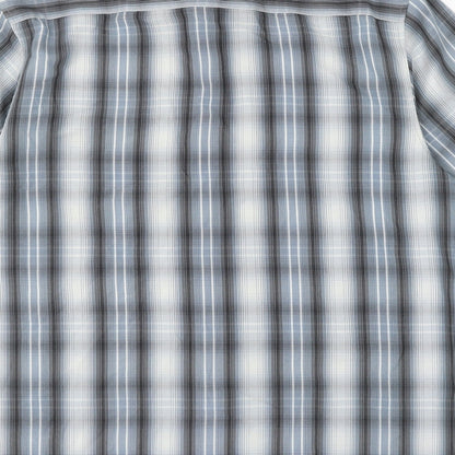 Mens UK Size M BHS Blue  Button-Up Short Sleeve Casual Shirt