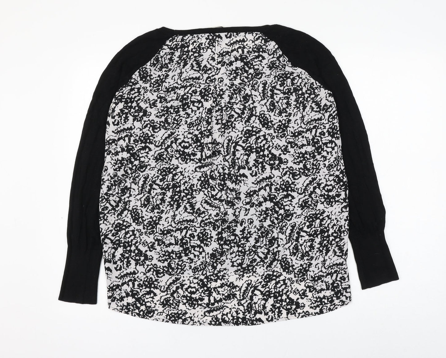 Womens UK Size M Oasis Black Basic Blouse