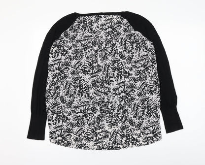 Womens UK Size M Oasis Black Basic Blouse