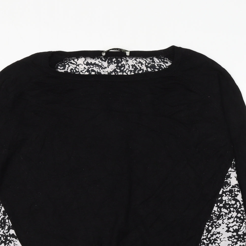 Womens UK Size M Oasis Black Basic Blouse
