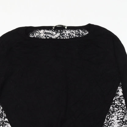 Womens UK Size M Oasis Black Basic Blouse