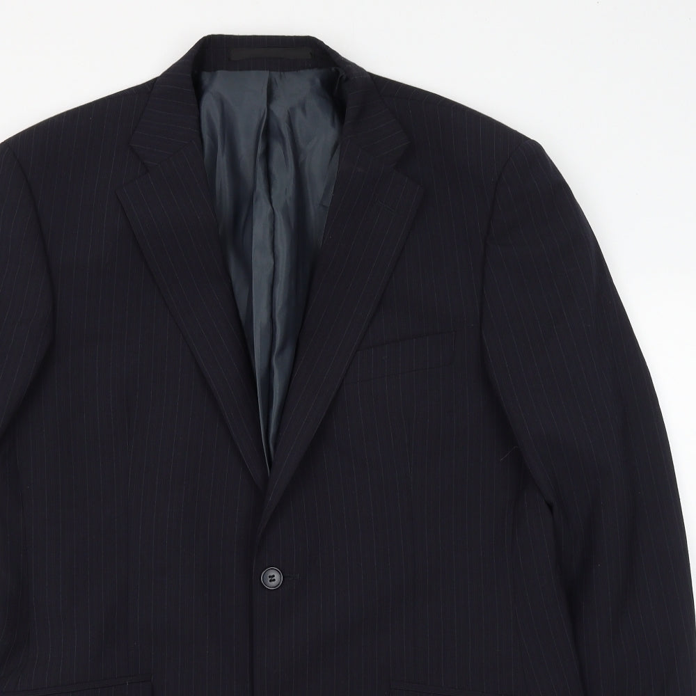 Mens UK Size 40 Marks and Spencer Regular Blue Suit Jacket
