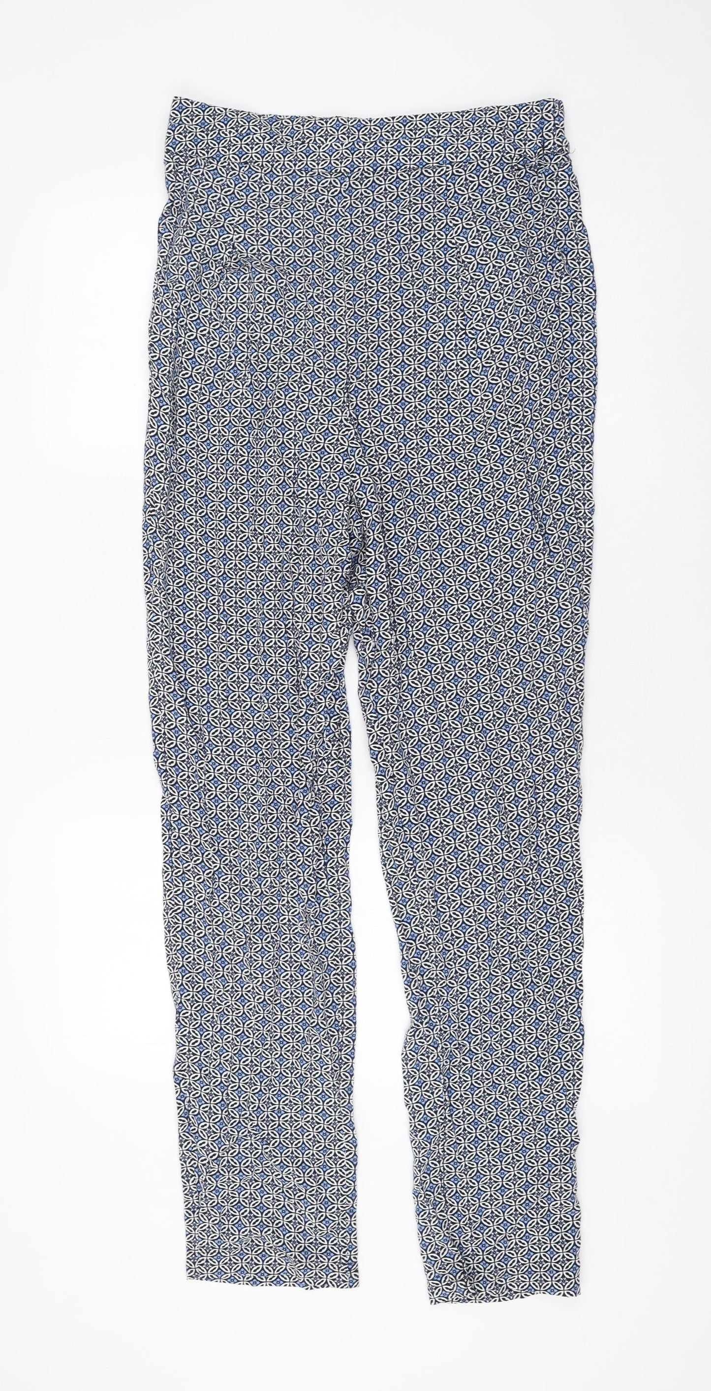 Womens UK Size 10 Marks and Spencer Regular Fit  Blue Trousers