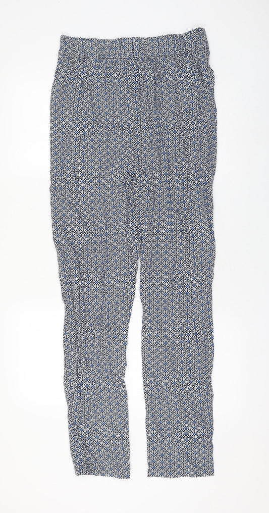 Womens UK Size 10 Marks and Spencer Regular Fit  Blue Trousers